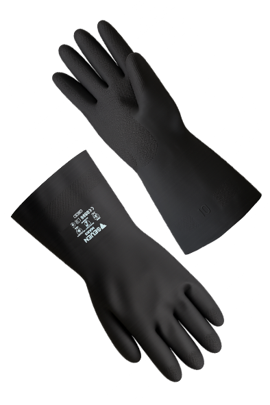 Рукавички гумові КЛС чорні SEVEN "Mars" розмір XL